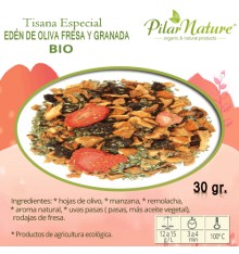 Tisana Especial Edén de Oliva-Fresa-Granada, BIO, Pilar Nature, 30 g