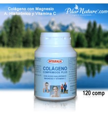 Colágeno con Magnesio, ácido hialurónico y vitamina C, 120 comprimidos, Integralia